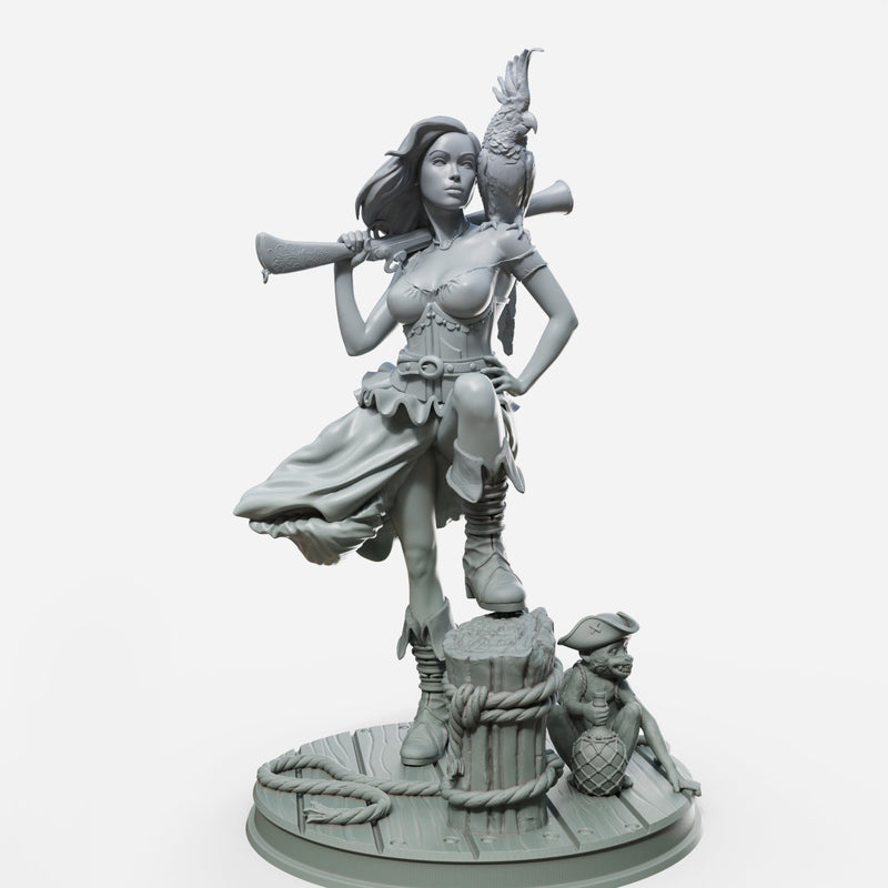 Marina with Musket - 32mm - 3D Print