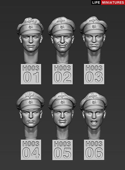 WW2 German Heads Set No.3 (1/35 scale)
