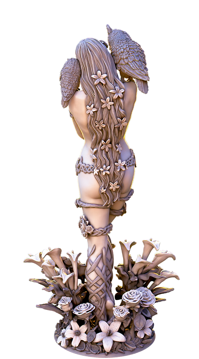 Dryad, Eloven The White Lily - 3D Print
