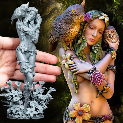 Dryad, Eloven The White Lily - 150mm - 3D Print