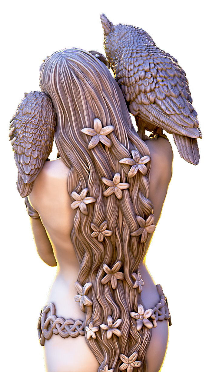 Dryad, Eloven The White Lily - 3D Print