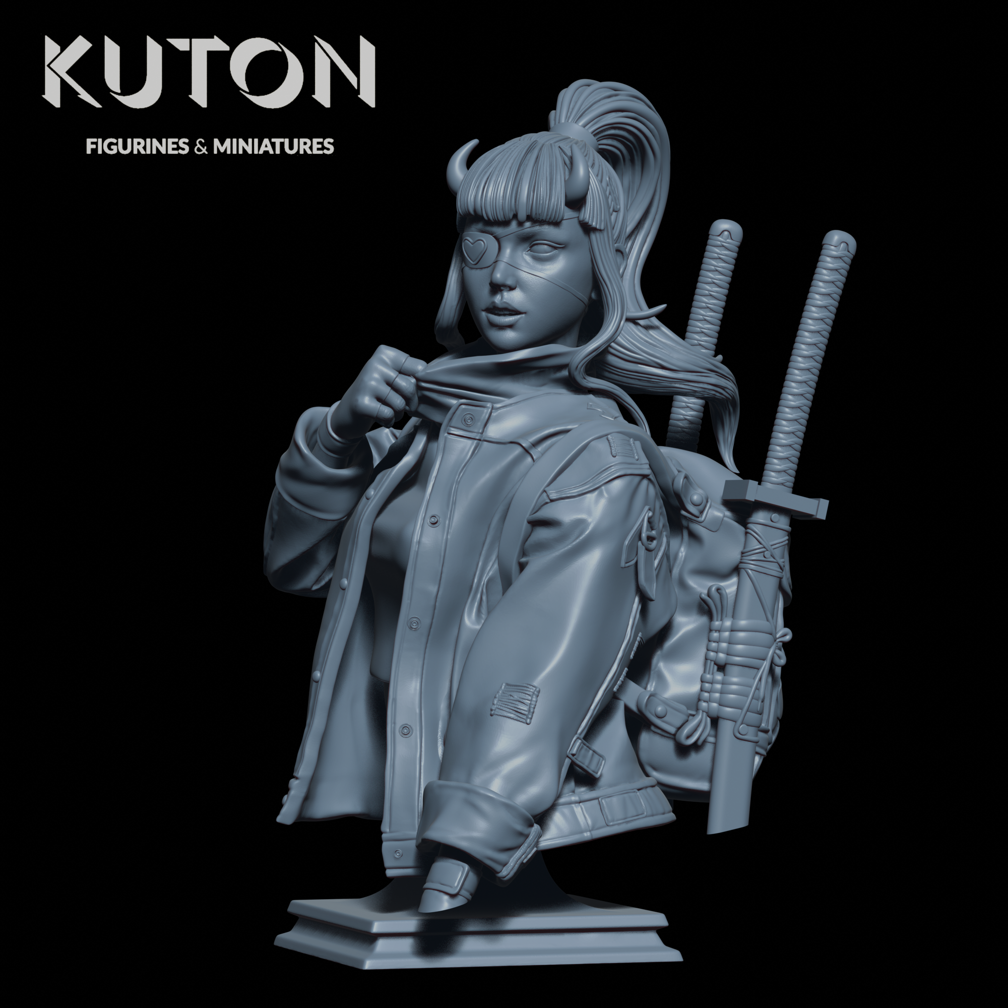 ARTIST MADE COLLECTION グク Kukii Bust - 3D Print - KUTON - El Greco Miniatures – El