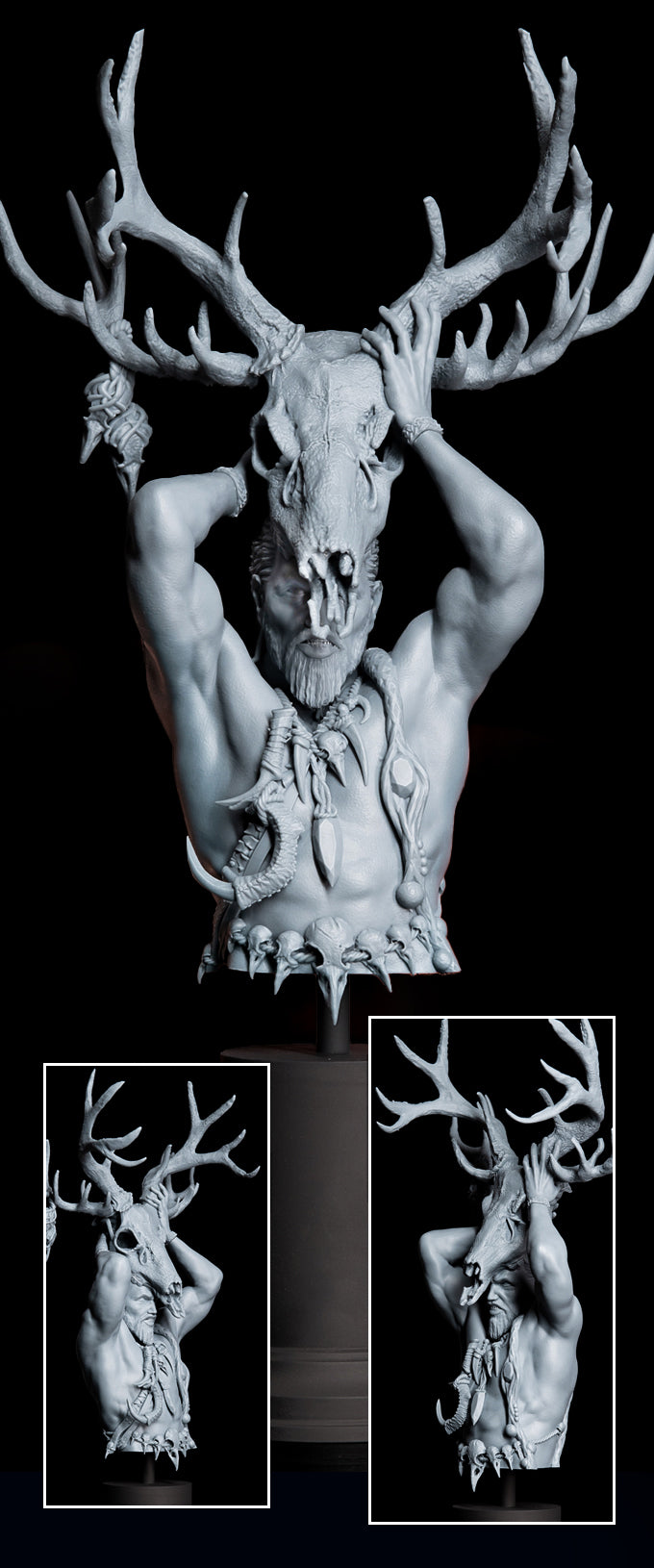 Druid Wappellious Bust - 3D Print