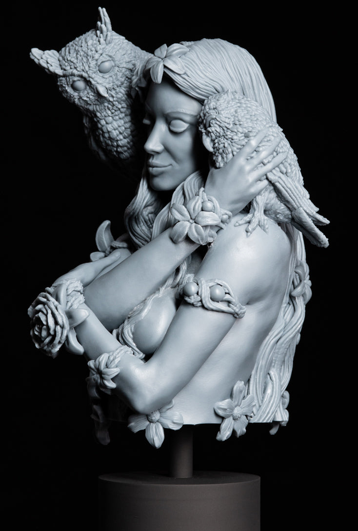 Dryad, Eloven The White Lily Bust - 3D Print