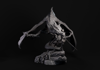 Eldra Emberfyre the Dragon Rider Diorama - 3D Print
