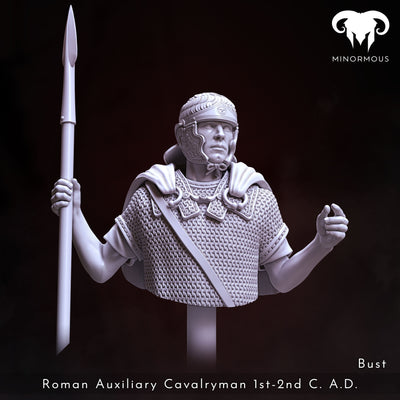 Roman Auxiliary Cavalryman 1st-2nd C. A.D. "Auxilia Equestrians" Bust - 3D Print