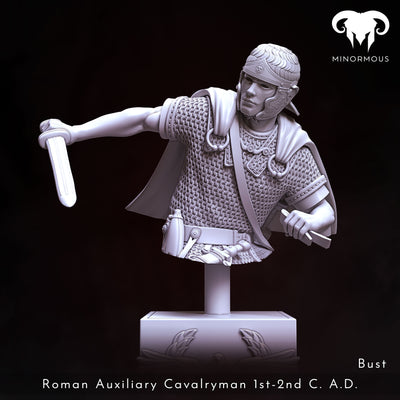 Roman Auxiliary Cavalryman 1st-2nd C. A.D. "Riding with Rome" Bust - 3D Print