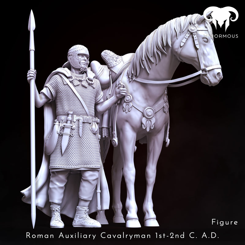 Roman Auxiliary Cavalryman 1st-2nd C. A.D. "Auxilia Equestrians" - 75mm - 3D Print