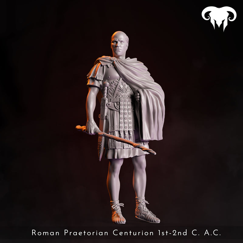 In Charge, Roman Praetorian Centurion 1st-2nd C. AD - 90mm - 3D Print