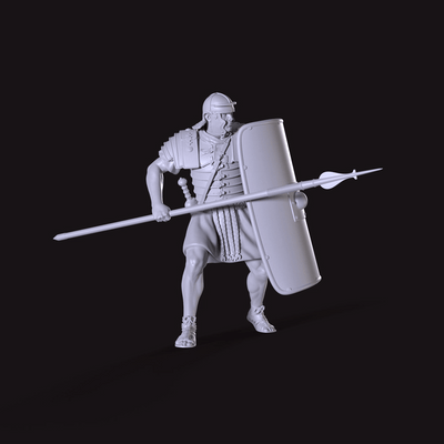 In Action, Roman Praetorian Guard 1st-2nd C. AD - 90mm - 3D Print
