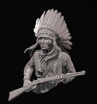 Indian "Old Chief" - 1/10 scale Bust