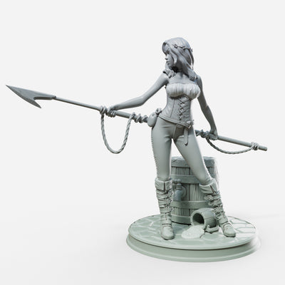 Jalissa with Harpoon - 75mm - 3D Print