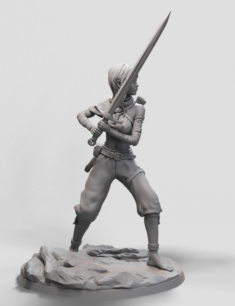 Wolf Rider, Fighting Pose - 3D Print