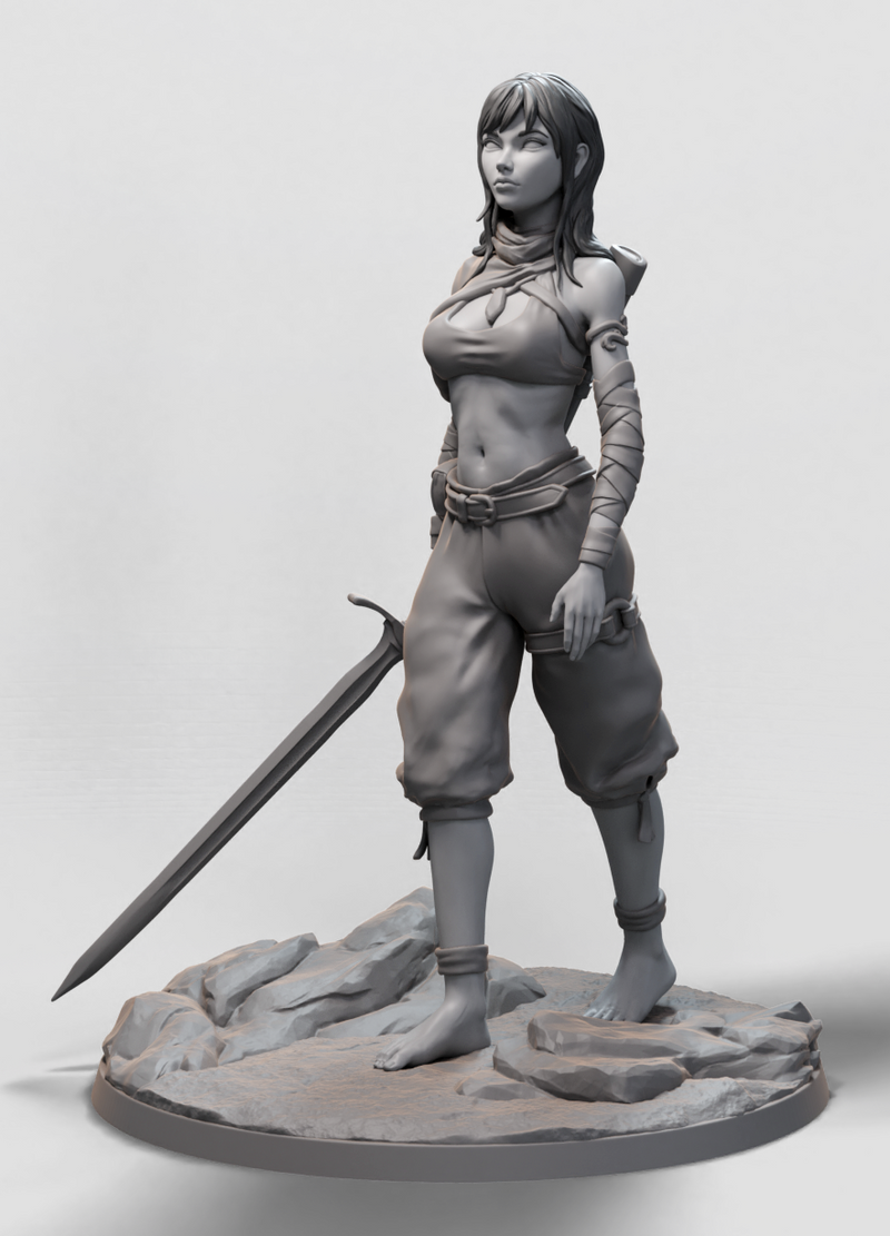 Wolf Rider, The Girl - 3D Print