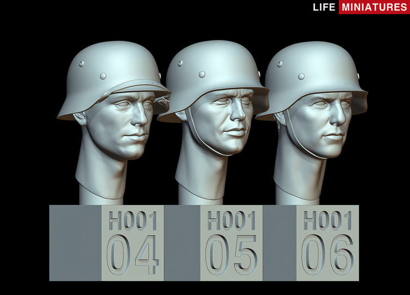 WW2 German Heads Set No.1 (1/35 scale)