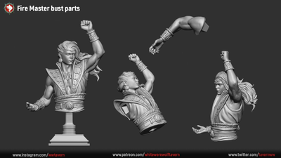 Fire Master Bust - 3D Print
