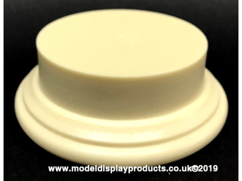58mm Round Display Plinth - Cream