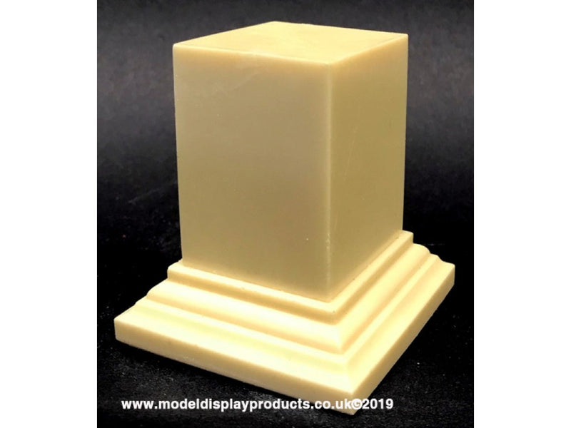 34mm x 34mm Square Top Display Plinth - Cream