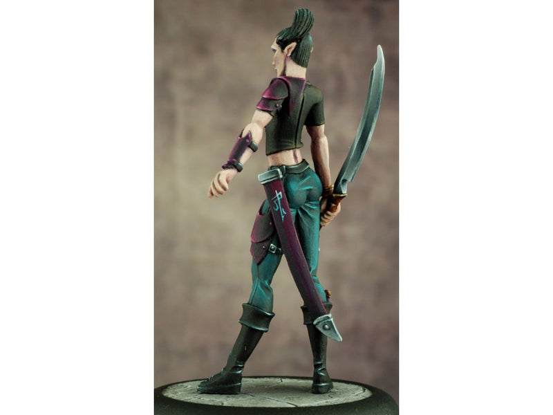 Zahnn, Female Dark Elf Warrior