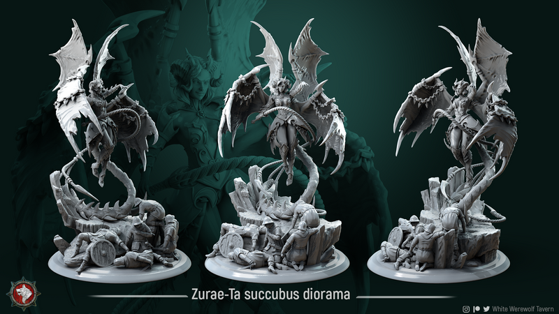 Zurae-Ta Succubus Diorama - 3D Print