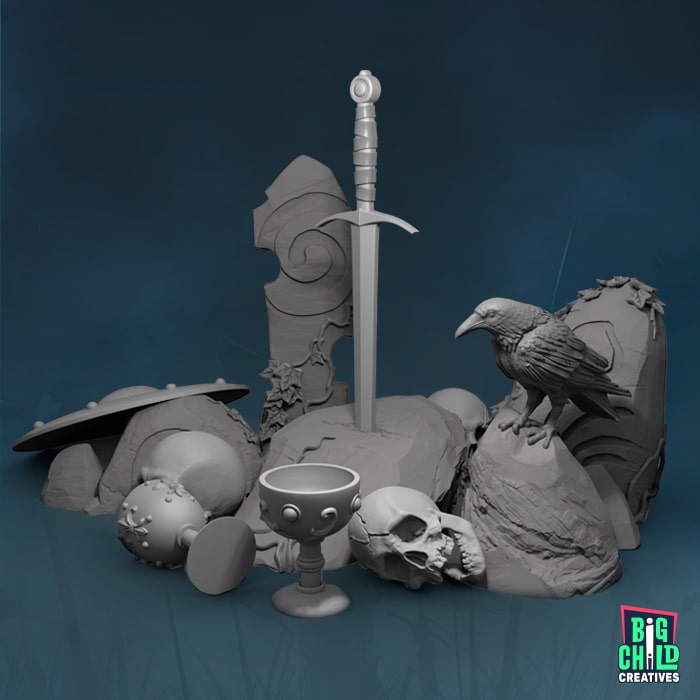 Scenery kit for Echoes of Camelot collection 75mm