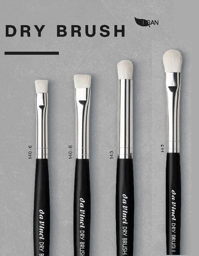 Dry Brush, Round, White Synthetic Fibres - SERIES 143 - Size 12