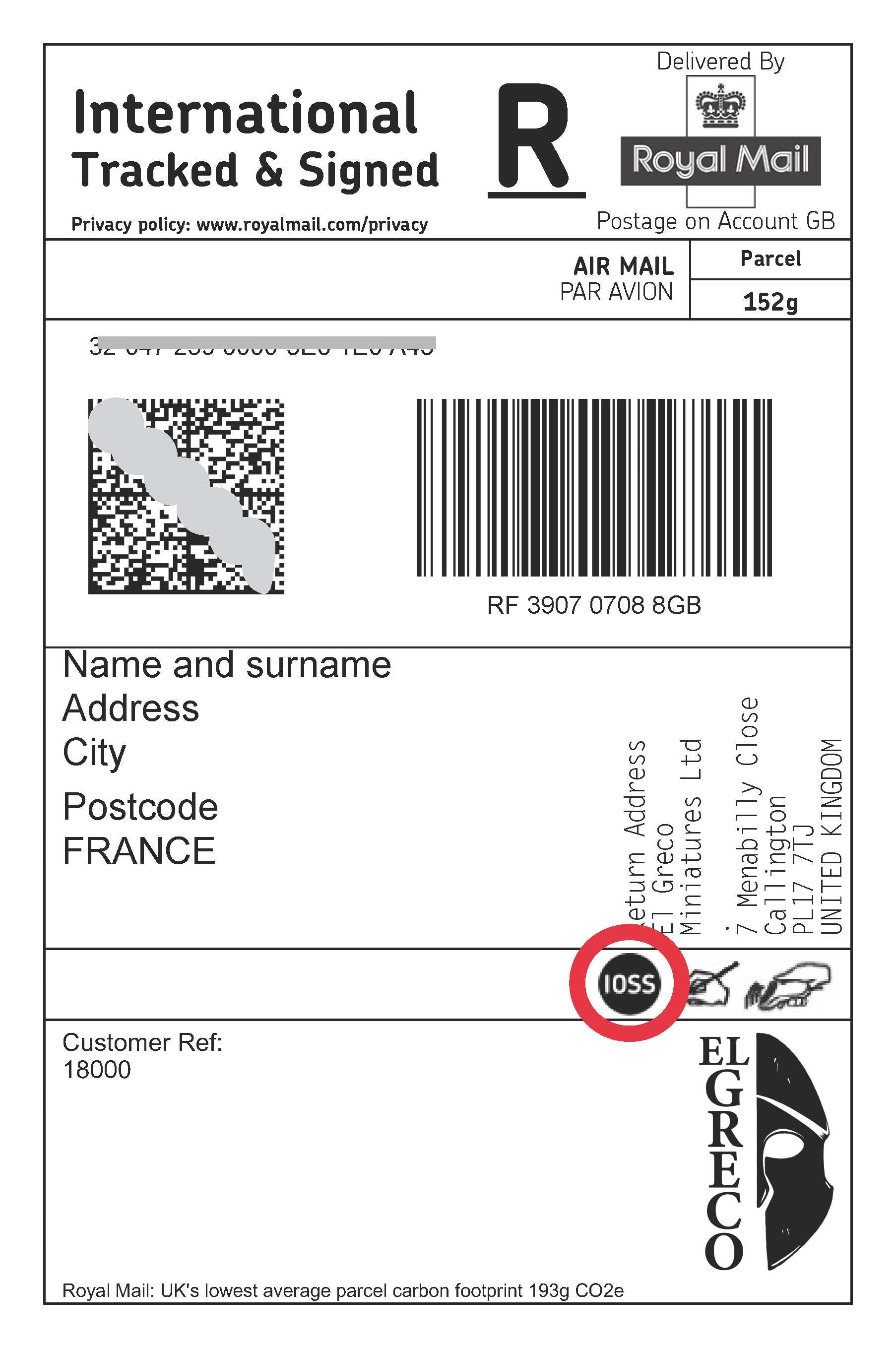 IOSS enabled for EU Customers – El Greco Miniatures Ltd.
