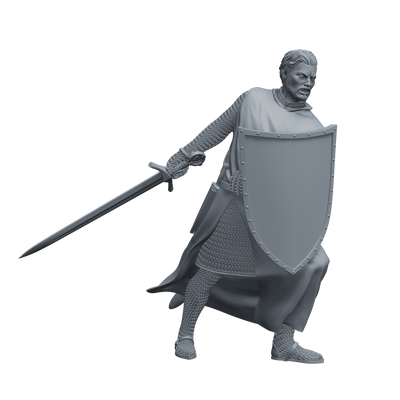 Crusader Knight 12th-13th C. "Vigilant Sentinel" - 3D Print