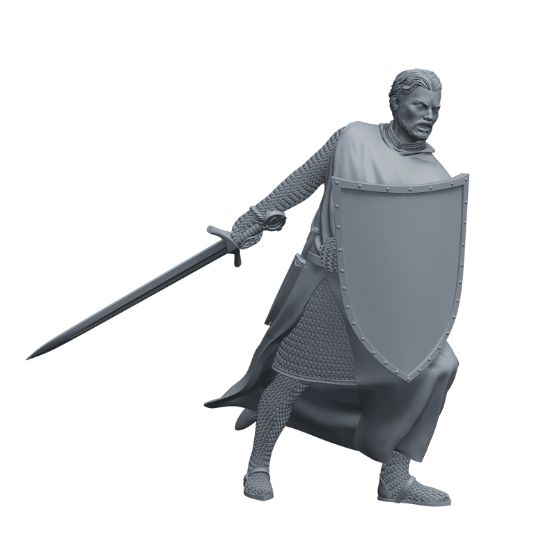 Crusader Knight 12th-13th C. "Vigilant Sentinel" - 3D Print