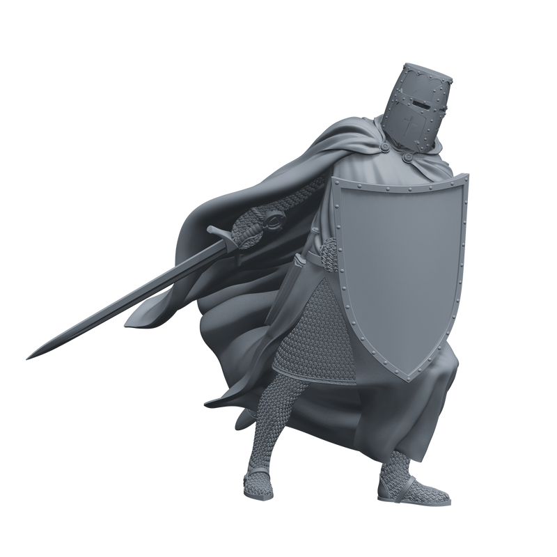 Crusader Knight 12th-13th C. "Vigilant Sentinel" - 3D Print
