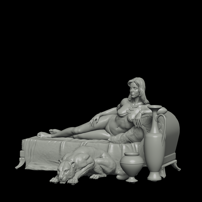 Goddess and Panther - 3D Print