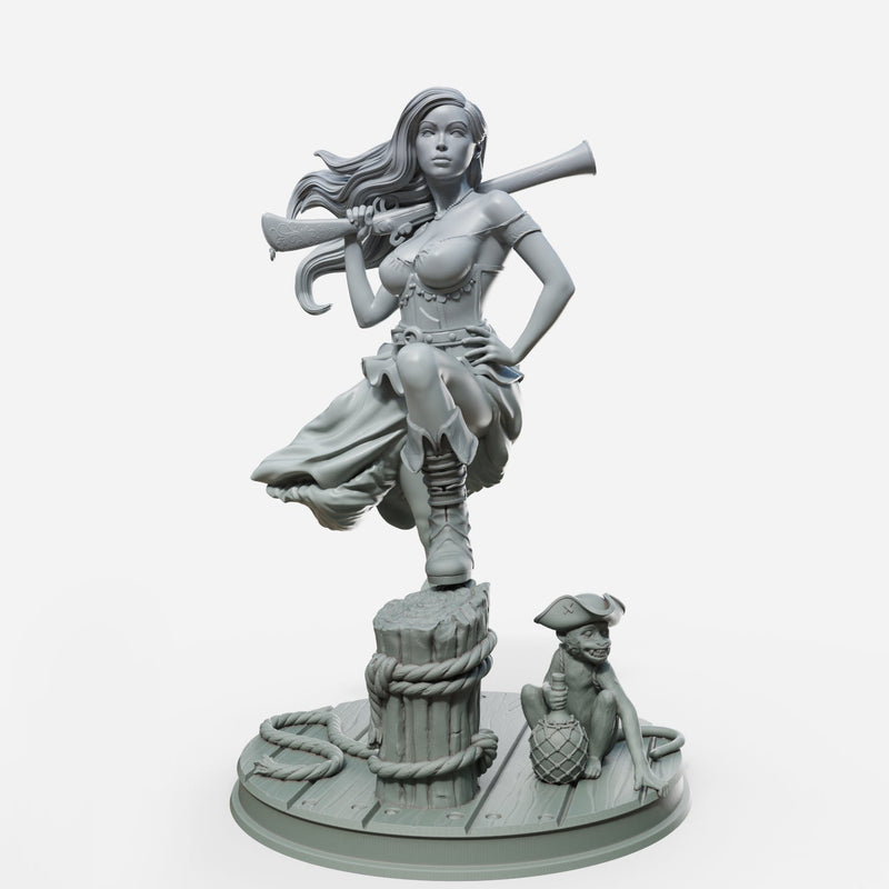 Marina with Musket - 32mm - 3D Print