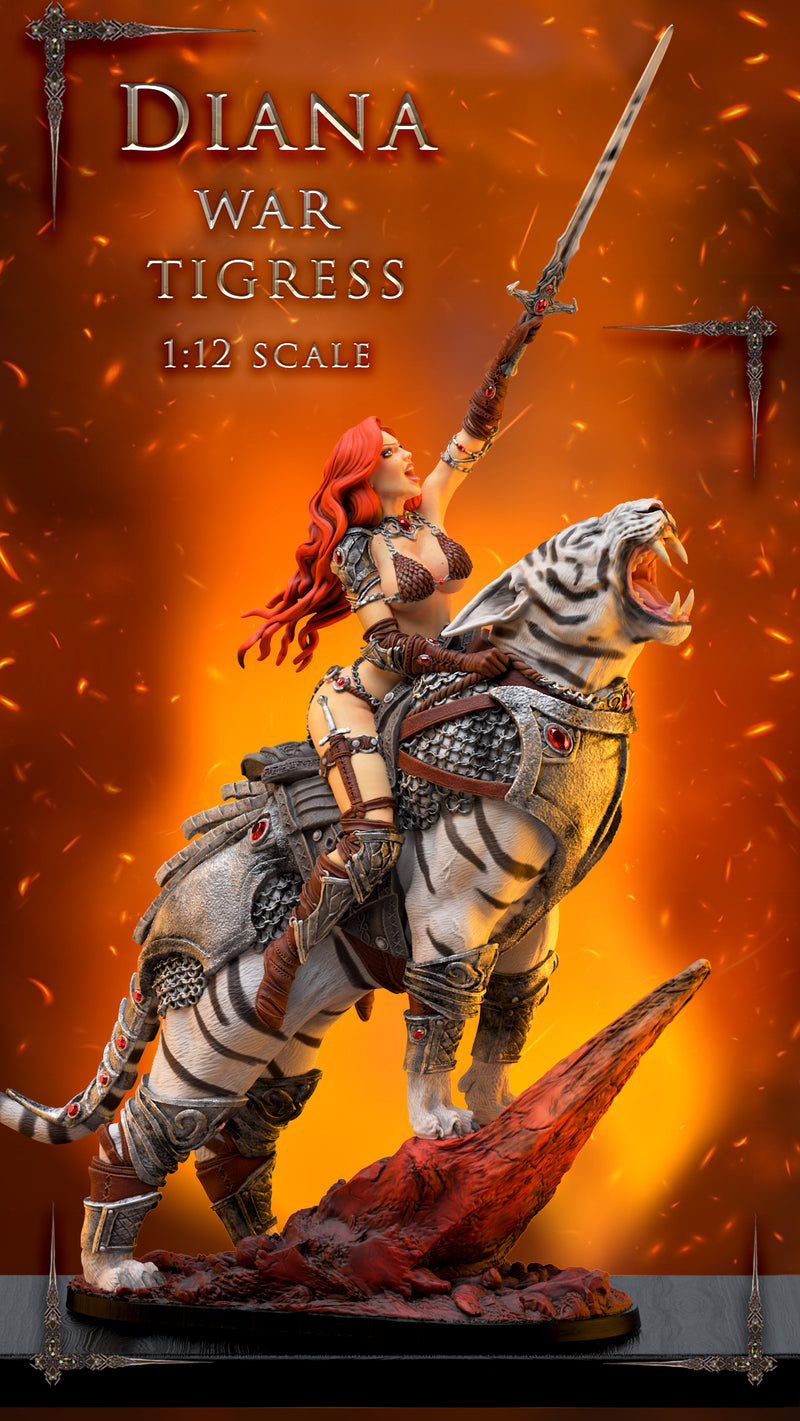 Diana, War Tigress - 75mm - 3D Print