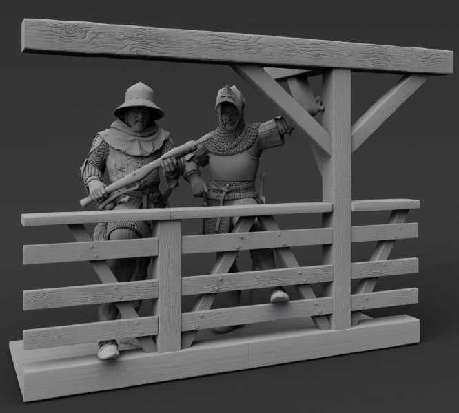 Awaiting the Assault 1360-1370 - 54mm