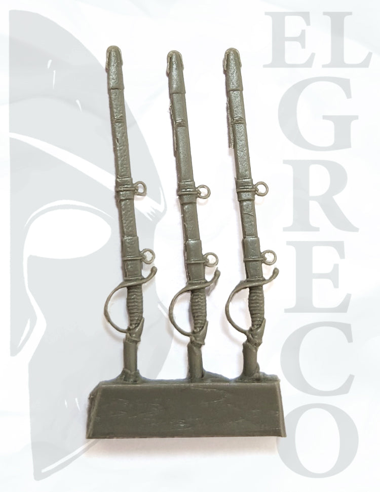 Civil War Swords (set of 3) 54mm