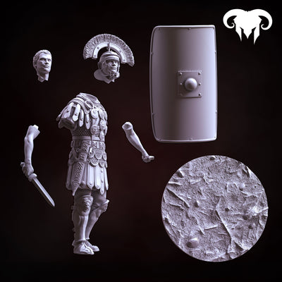 Roman Centurion 1st-2nd C. A.C. "Bravery and Valor" - 90mm - 3D Print
