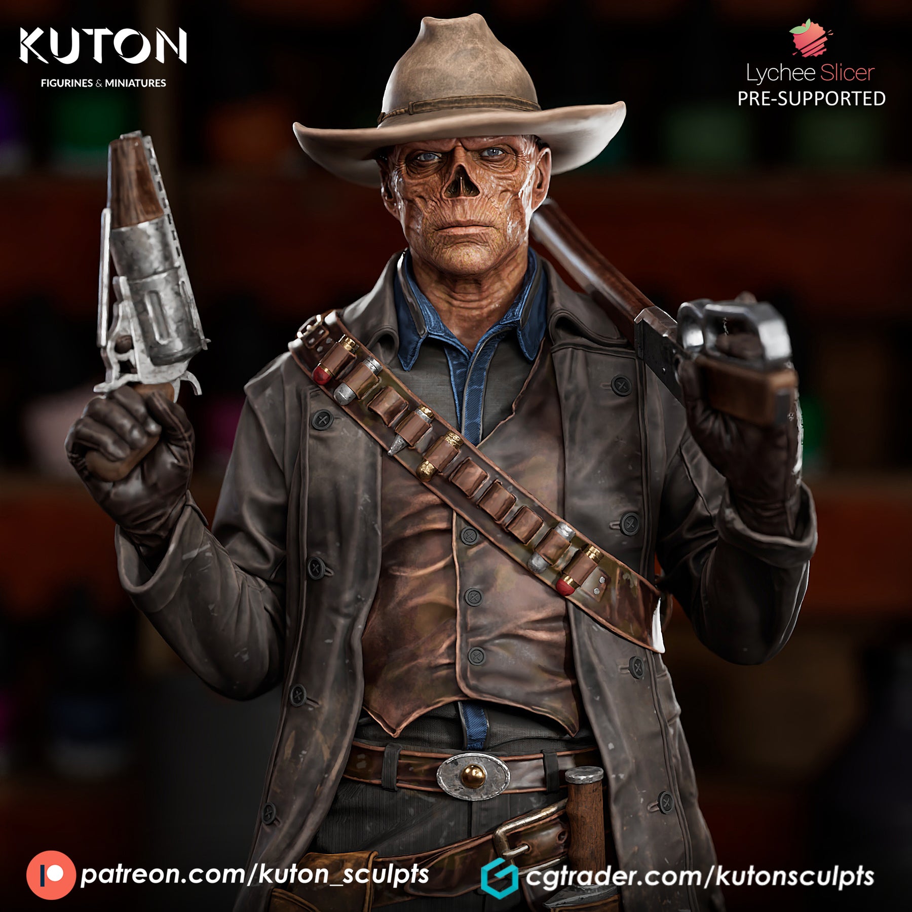 Kuton The Ghoul Bust - 3D Print - KUTON - El Greco Miniatures – El Greco ...