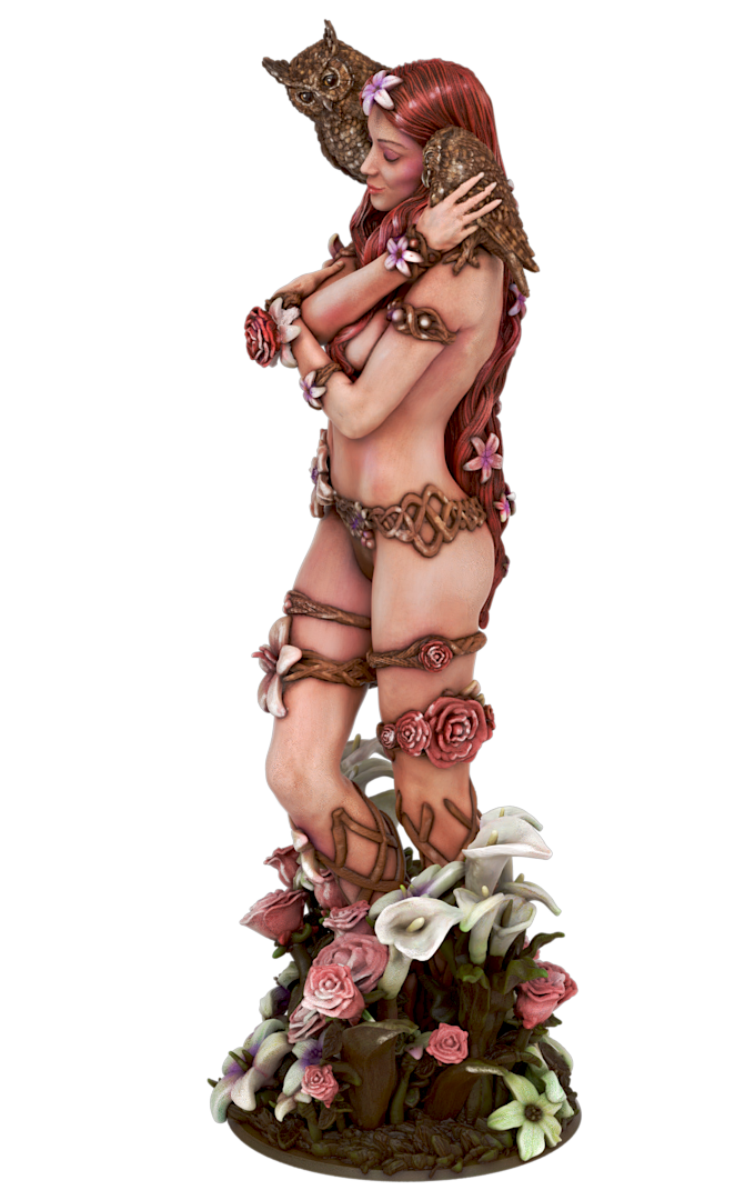 Dryad, Eloven The White Lily - 150mm - 3D Print