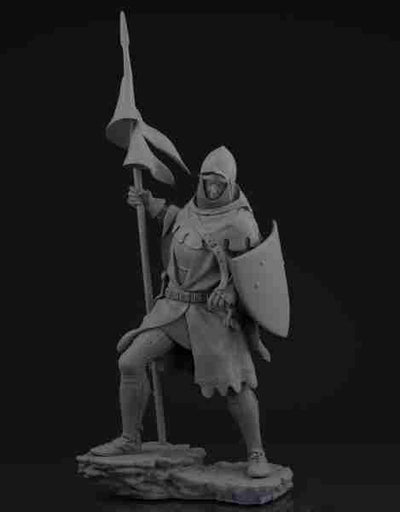 Severe Knight, XIV Cent - 54mm