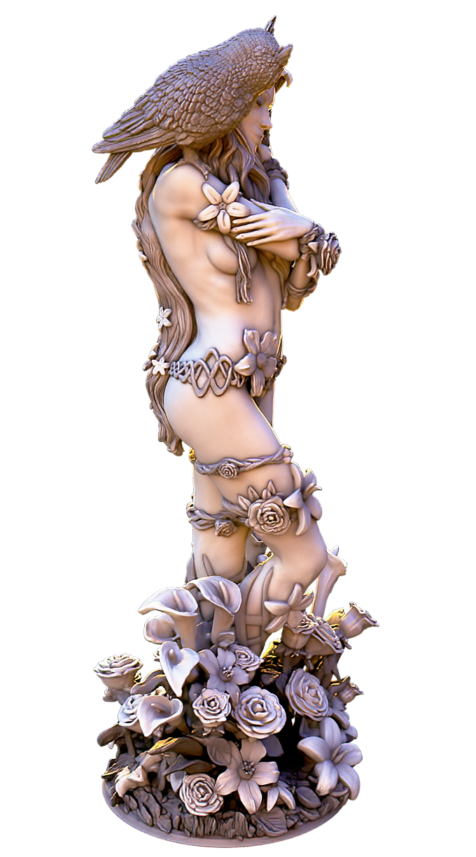 Dryad, Eloven The White Lily - 150mm - 3D Print