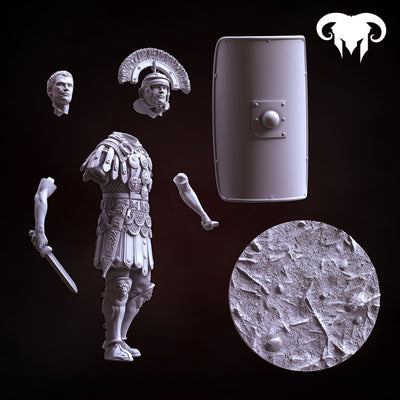 Roman Centurion 1st-2nd C. A.C. "Bravery and Valor" - 75mm - 3D Print