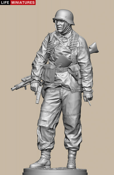 Ambush at Poteau, MG 42 gunner of KG Hansen (200mm full size)
