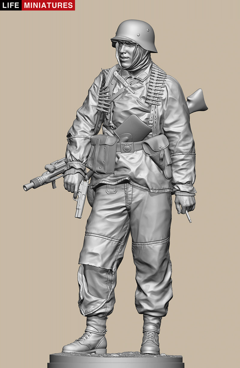 Ambush at Poteau, MG 42 gunner of KG Hansen (200mm full size)