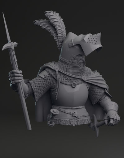 European knight from the late 14th c- Bust