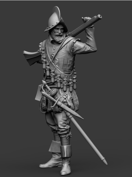 Spanish Arquebusier- 54mm
