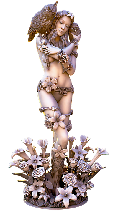 Dryad, Eloven The White Lily - 3D Print