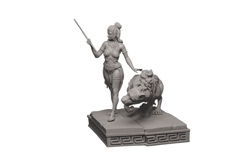 The Lost Kingdom of Seductive Amazons Diorama - 3D Print