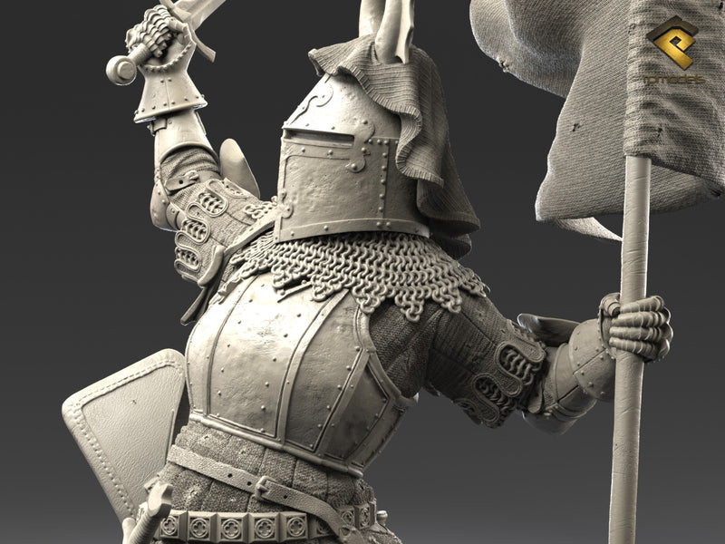 German Medieval Knight, XIV Century (75mm)