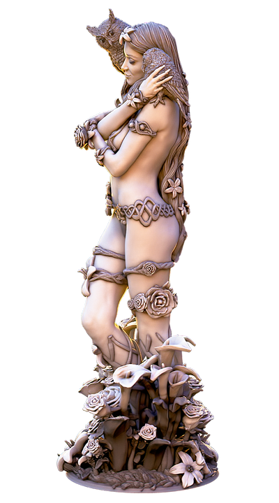 Dryad, Eloven The White Lily - 3D Print