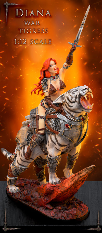 Diana, War Tigress - 75mm - 3D Print
